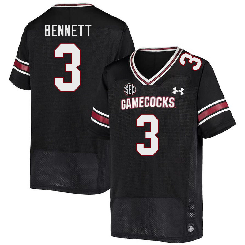 Men #3 Mazeo Bennett South Carolina Gamecocks College Football Jerseys Stitched-Black
